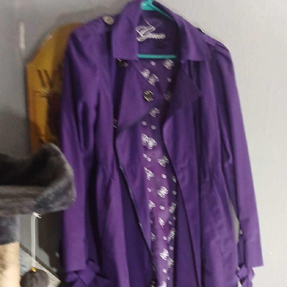Guess Purple Trench Coat for Women